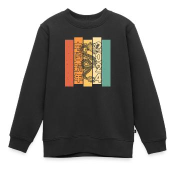 Jahr Des Drachen 2024 - Kinder Premium Organic Sweatshirt - Schwarz - Vorne - AI Model Kid Female (0cm)