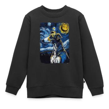 Galgo Espanol Starry Night - Kinder Premium Organic Sweatshirt - Schwarz - Vorne - AI Model Kid Female (0cm)