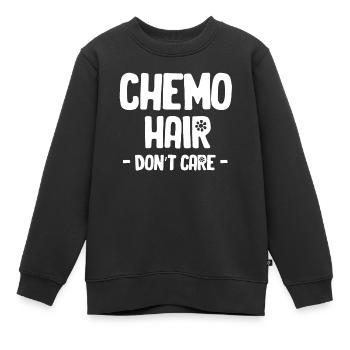 Chemo-haare Kümmern Sich Nicht Um Strahlung - Kinder Premium Organic Sweatshirt - Schwarz - Vorne - AI Model Kid Female (0cm)