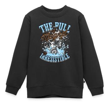 Pêche à l’aimant Pêche à l’aimant - Sweat Premium enfant bio - noir - Devant - AI Model Kid Female (0cm)