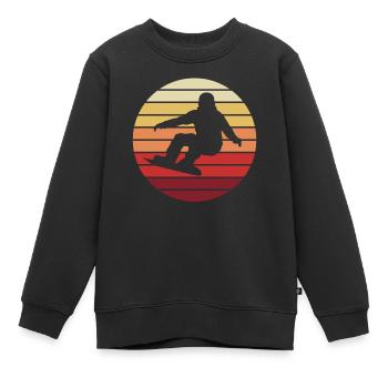 Embarquement - Rêve d’hiver - Sweat Premium enfant bio - noir - Devant - AI Model Kid Female (0cm)