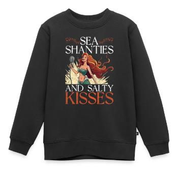 Seemannslieder Sea Shanties And Salty Kisses - Kinder Premium Organic Sweatshirt - Schwarz - Vorne - AI Model Kid Female (0cm)