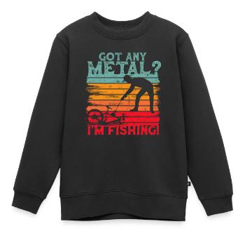 Pêche à l’aimant Pêche à l’aimant - Sweat Premium enfant bio - noir - Devant - AI Model Kid Female (0cm)