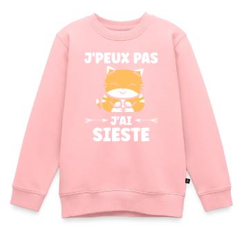 J'ai sieste - Sweat Premium enfant bio - rose - Devant - AI Model Kid Female (0cm)