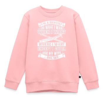 Zahnarzt Dentiste - Sweat Premium enfant bio - rose - Devant - AI Model Kid Female (0cm)