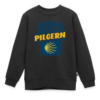Mir reicht's ich geh Pilgern - Jakobsweg - Kinder Premium Organic Sweatshirt - Schwarz - Vorne - AI Model Kid Female (0cm)