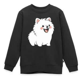 Spitz - Sweat Premium enfant bio - noir - Devant - AI Model Kid Female (0cm)