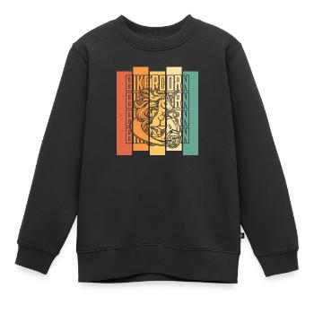 Motorroller Einhorn Scootercorn - Kinder Premium Organic Sweatshirt - Schwarz - Vorne - AI Model Kid Female (0cm)