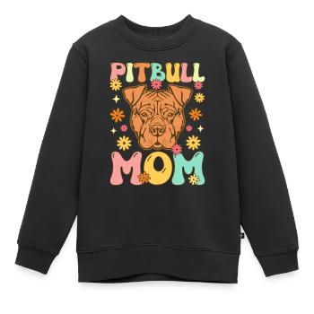 Groovy Hundeliebhaberin - Kinder Premium Organic Sweatshirt - Schwarz - Vorne - AI Model Kid Female (0cm)
