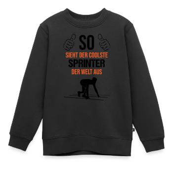Top Sprinter - Coolness pur - Kinder Premium Organic Sweatshirt - Schwarz - Vorne - AI Model Kid Female (0cm)