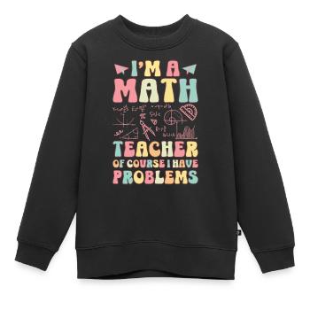 Groovy Schullehrerin - Kinder Premium Organic Sweatshirt - Schwarz - Vorne - AI Model Kid Female (0cm)