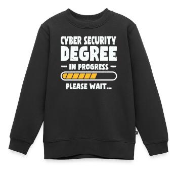 Chemise de degré de cybersécurité - Sweat Premium enfant bio - noir - Devant - AI Model Kid Female (0cm)