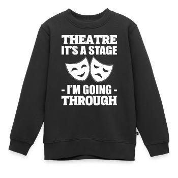 Lustiges Theater Casting Director - Kinder Premium Organic Sweatshirt - Schwarz - Vorne - AI Model Kid Female (0cm)