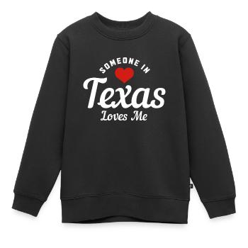 Texas - Kinder Premium Organic Sweatshirt - Schwarz - Vorne - AI Model Kid Female (0cm)
