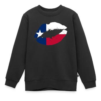 Texas - Kinder Premium Organic Sweatshirt - Schwarz - Vorne - AI Model Kid Female (0cm)