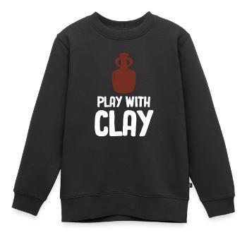 Spielen Sie Mit Ton Lustige Töpferei Crafty Wheel - Kinder Premium Organic Sweatshirt - Schwarz - Vorne - AI Model Kid Female (0cm)