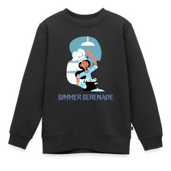Chef Cuisinier Cuisine Culinaire Retro Bake Restaurant - Sweat Premium enfant bio - noir - Devant - AI Model Kid Female (0cm)