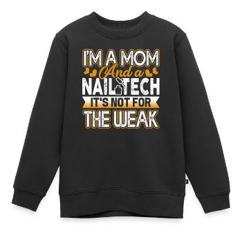Nail Technician Nail Technician Mom - Kids Premium Organic Sweatshirt - black - Front - AI Model Kid Female (0cm)
