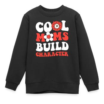 Maman Soutien Maman - Sweat Premium enfant bio - noir - Devant - AI Model Kid Female (0cm)
