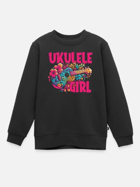 Ukulélé Ukulélé Fille - Sweat Premium enfant bio - noir