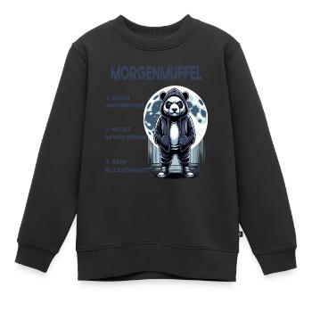 Ich hasse Menschen Morgenmuffel im Büro lustig - Kinder Premium Organic Sweatshirt - Schwarz - Vorne - AI Model Kid Female (0cm)