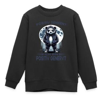 Ich hasse Menschen Morgenmuffel im Büro lustig - Kinder Premium Organic Sweatshirt - Schwarz - Vorne - AI Model Kid Female (0cm)