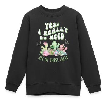 Des cactus pour tous les producteurs de cactus Amateurs de cactus - Sweat Premium enfant bio - noir - Devant - AI Model Kid Female (0cm)