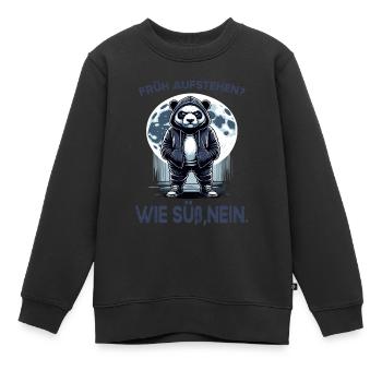 Ich hasse Menschen Morgenmuffel im Büro lustig - Kinder Premium Organic Sweatshirt - Schwarz - Vorne - AI Model Kid Female (0cm)