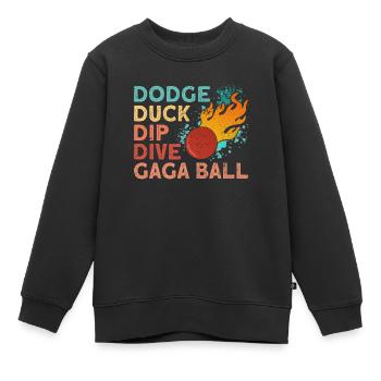 Dodgeball Hexagon Pit Sports Gaga Ball - Kinder Premium Organic Sweatshirt - Schwarz - Vorne - AI Model Kid Female (0cm)