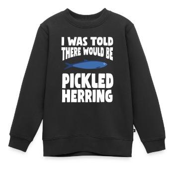 Eingelegter Hering Design - Kinder Premium Organic Sweatshirt - Schwarz - Vorne - AI Model Kid Female (0cm)
