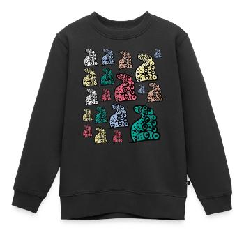 Meeresfan - Oktopus bunt - Tentakel - Packung - Kinder Premium Organic Sweatshirt - Schwarz - Vorne - AI Model Kid Female (0cm)