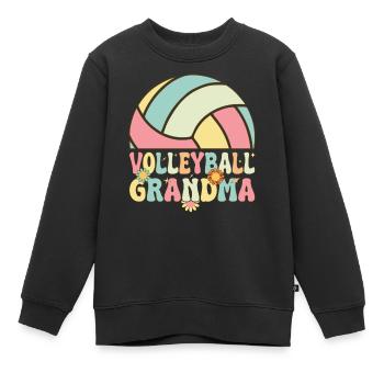 Groovy Volleyballspielerin - Kinder Premium Organic Sweatshirt - Schwarz - Vorne - AI Model Kid Female (0cm)