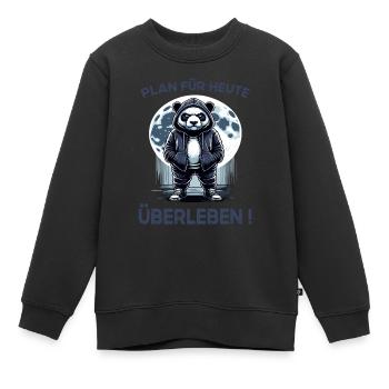 Ich hasse Menschen Morgenmuffel im Büro lustig - Kinder Premium Organic Sweatshirt - Schwarz - Vorne - AI Model Kid Female (0cm)