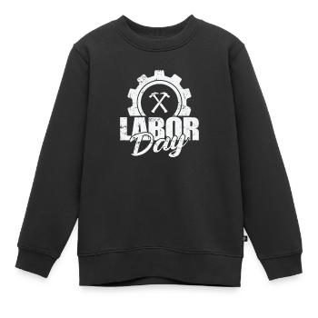 Fête du Travail aux États-Unis - Sweat Premium enfant bio - noir - Devant - AI Model Kid Female (0cm)
