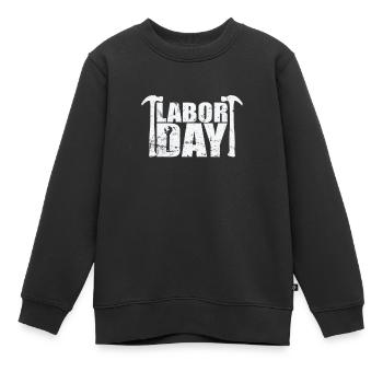 Lundi de la fête du Travail en septembre - Sweat Premium enfant bio - noir - Devant - AI Model Kid Female (0cm)