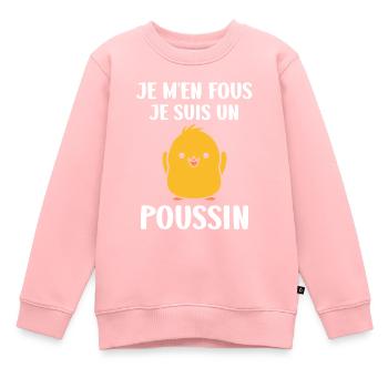 Humour bébé poussin - Sweat Premium enfant bio - rose - Devant - AI Model Kid Female (0cm)