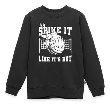 Volley-ball Volley-ball - Sweat Premium enfant bio - noir - Devant - AI Model Kid Female (0cm)