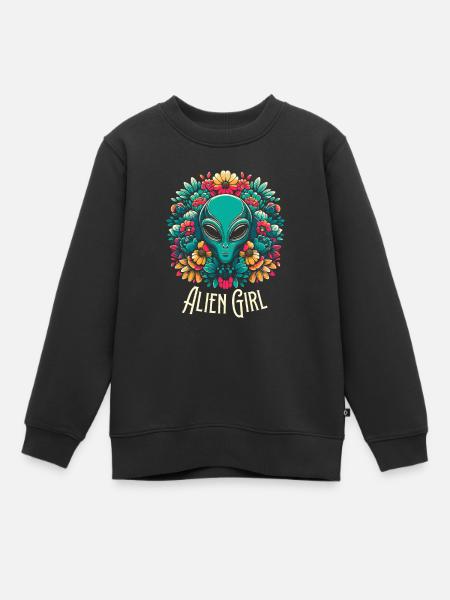 Alien Außerirdischer Alien Girl - Sweat Premium enfant bio - noir