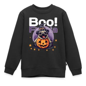 Halloween Boo Felicia - Kids Premium Organic Sweatshirt - black - Front - AI Model Kid Female (0cm)