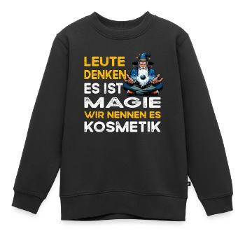 Leute denken Magie Kosmetik Kosmetiker - Kinder Premium Organic Sweatshirt - Schwarz - Vorne - AI Model Kid Female (0cm)
