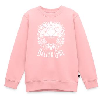 Basket-ball Fille Baller Fille - Sweat Premium enfant bio - rose - Devant - AI Model Kid Female (0cm)