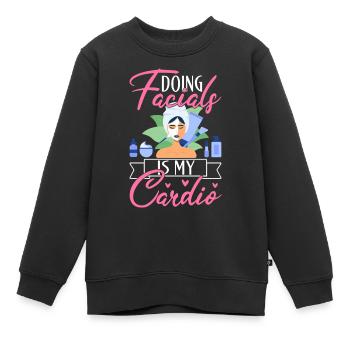 Skincare Esthetician Skin - Kinder Premium Organic Sweatshirt - Schwarz - Vorne - AI Model Kid Female (0cm)