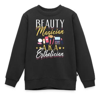 Skincare Esthetician Skin - Kinder Premium Organic Sweatshirt - Schwarz - Vorne - AI Model Kid Female (0cm)