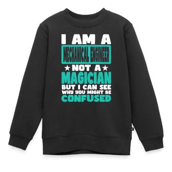 Maschinenbauer - Kinder Premium Organic Sweatshirt - Schwarz - Vorne - AI Model Kid Female (0cm)