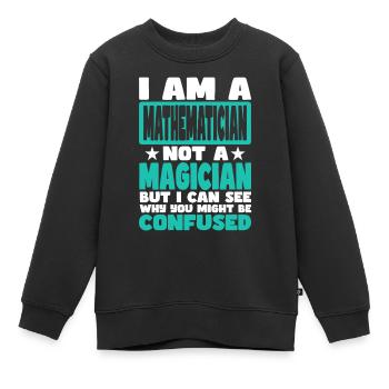 Mathematician - Kids Premium Organic Sweatshirt - black - Front - AI Model Kid Female (0cm)