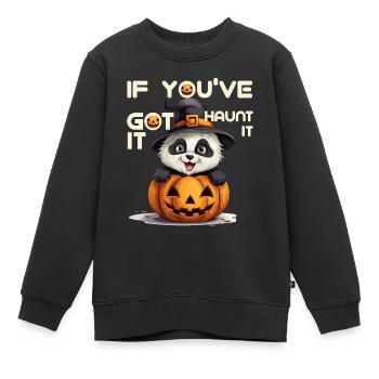 Halloween - Kids Premium Organic Sweatshirt - black - Front - AI Model Kid Female (0cm)