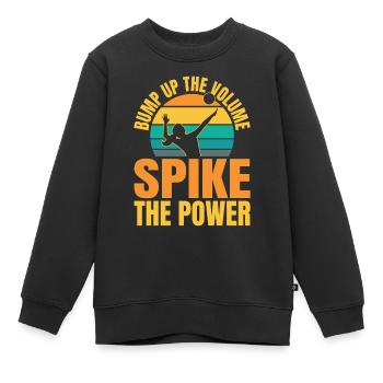 Volleyball Volleyballer - Kinder Premium Organic Sweatshirt - Schwarz - Vorne - AI Model Kid Female (0cm)