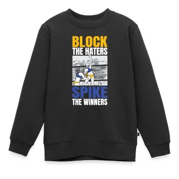 Volleyball Volleyballer - Kinder Premium Organic Sweatshirt - Schwarz - Vorne - AI Model Kid Female (0cm)
