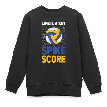 Volleyball Volleyballer - Kinder Premium Organic Sweatshirt - Schwarz - Vorne - AI Model Kid Female (0cm)