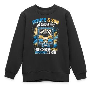 Pince automatique Pince Kraller - Sweat Premium enfant bio - noir - Devant - AI Model Kid Female (0cm)